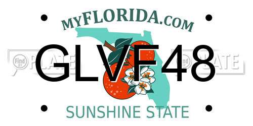 GLVF48 Florida License Plate