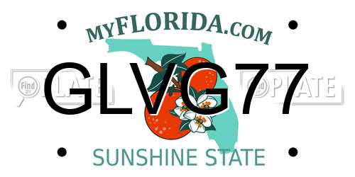 GLVG77 Florida License Plate