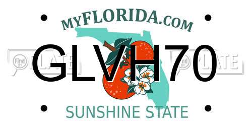 GLVH70 Florida License Plate
