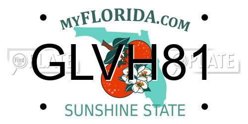 GLVH81 Florida License Plate