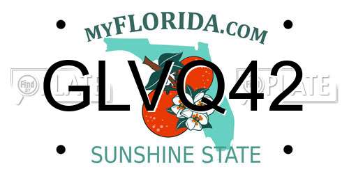 GLVQ42 Florida License Plate