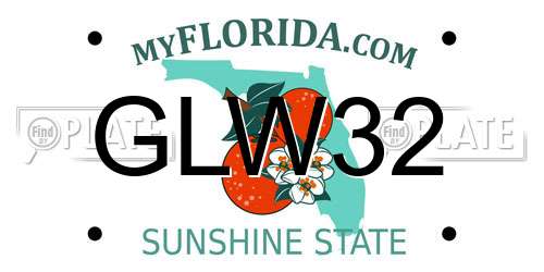GLW32 Florida License Plate