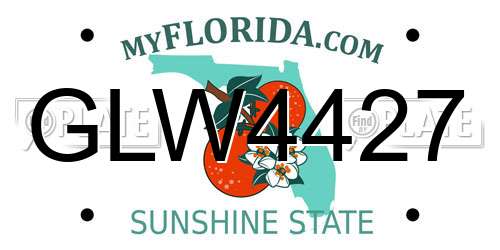 GLW4427 Florida License Plate
