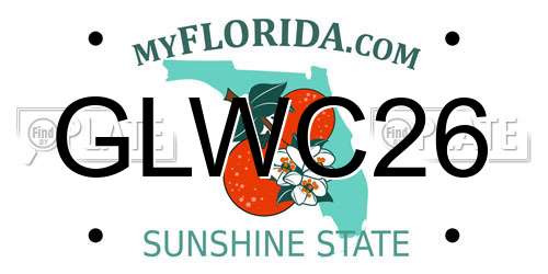GLWC26 Florida License Plate