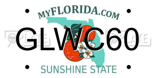 GLWC60 Florida License Plate