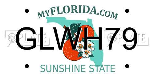 GLWH79 Florida License Plate
