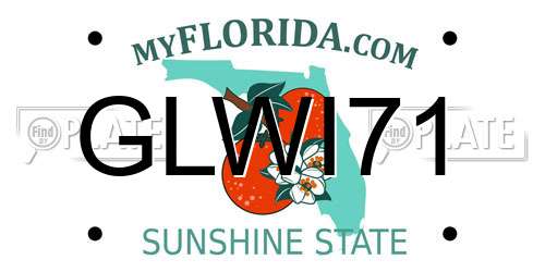 GLWI71 Florida License Plate