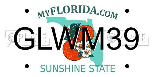 GLWM39 Florida License Plate