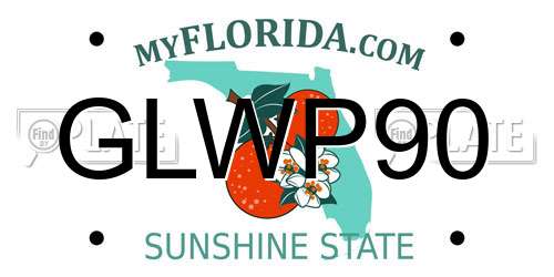 GLWP90 Florida License Plate
