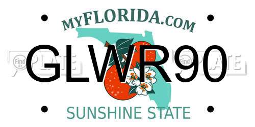 GLWR90 Florida License Plate