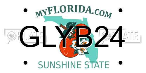 GLYB24 Florida License Plate