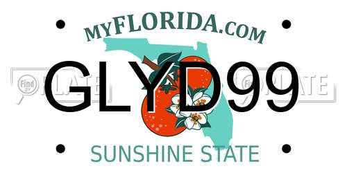 GLYD99 Florida License Plate