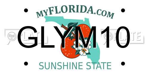 GLYM10 Florida License Plate