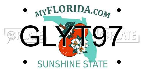 GLYT97 Florida License Plate