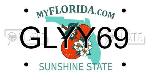 GLYY69 Florida License Plate
