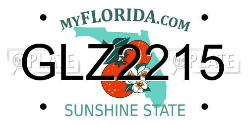 GLZ2215 Florida License Plate