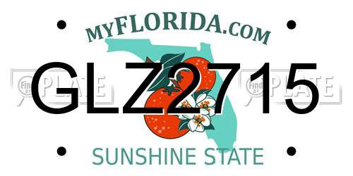 GLZ2715 Florida License Plate