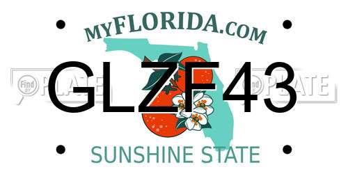 GLZF43 Florida License Plate