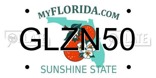 GLZN50 Florida License Plate