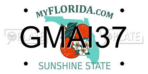 GMAI37 Florida License Plate