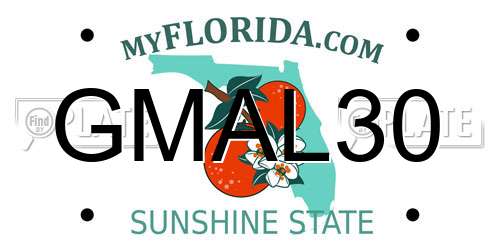 GMAL30 Florida License Plate