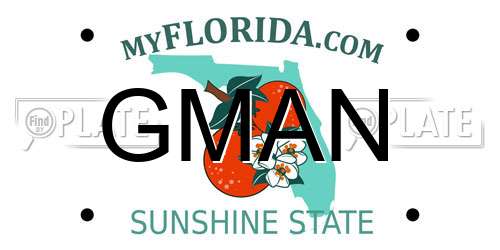 GMAN Florida License Plate