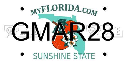 GMAR28 Florida License Plate