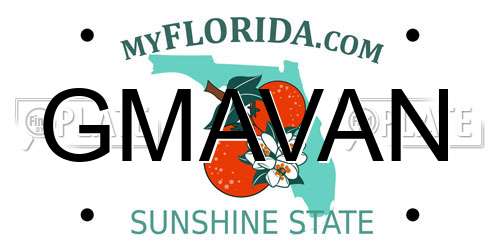 GMAVAN Florida License Plate