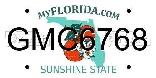 GMC6768 Florida License Plate