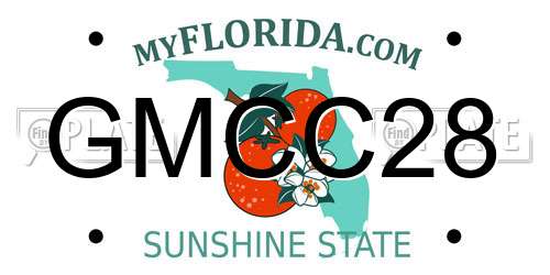 GMCC28 Florida License Plate