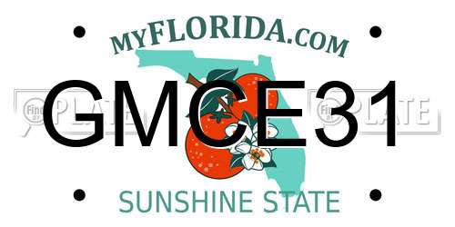GMCE31 Florida License Plate