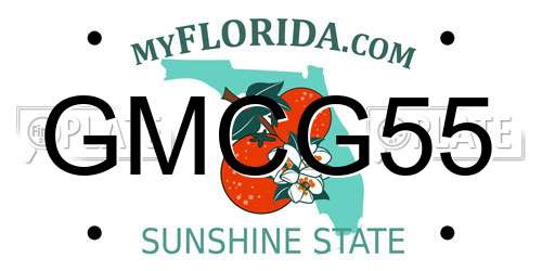 GMCG55 Florida License Plate