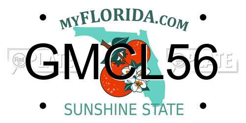GMCL56 Florida License Plate