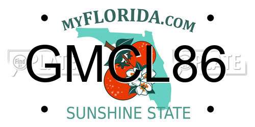 GMCL86 Florida License Plate