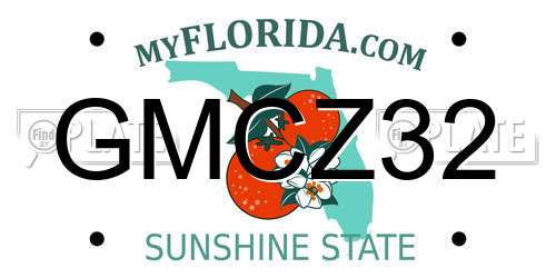 GMCZ32 Florida License Plate