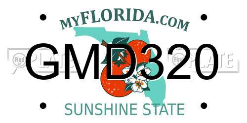 GMD320 Florida License Plate