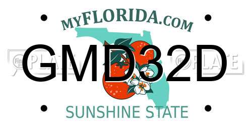 GMD32D Florida License Plate