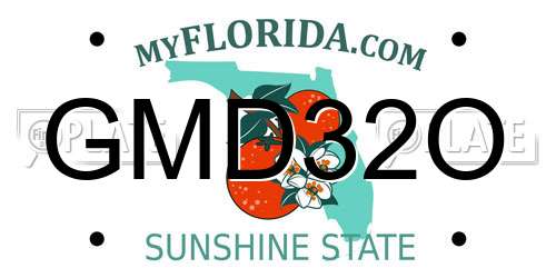GMD32O Florida License Plate