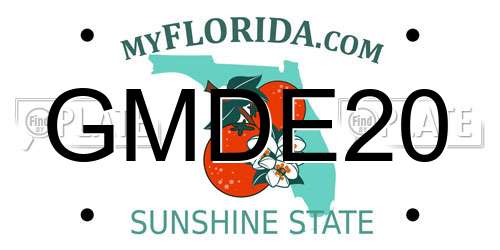 GMDE20 Florida License Plate