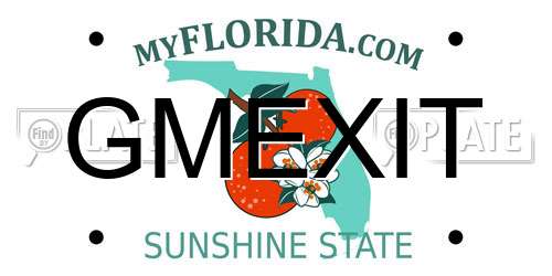 GMEXIT Florida License Plate