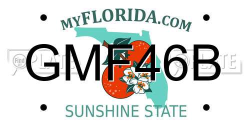 GMF46B Florida License Plate