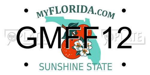 GMFF12 Florida License Plate