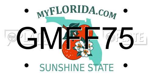 GMFF75 Florida License Plate