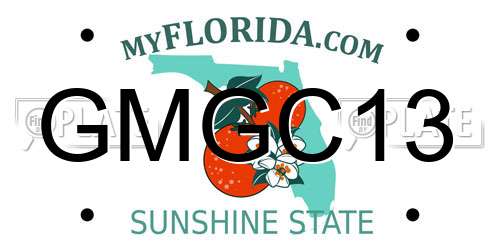 GMGC13 Florida License Plate