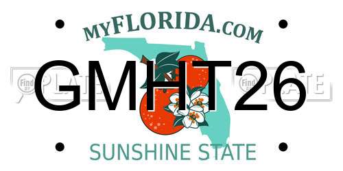 GMHT26 Florida License Plate