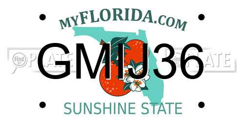 GMIJ36 Florida License Plate
