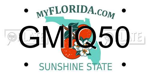 GMIQ50 Florida License Plate