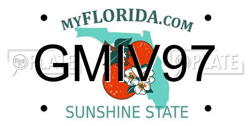 GMIV97 Florida License Plate