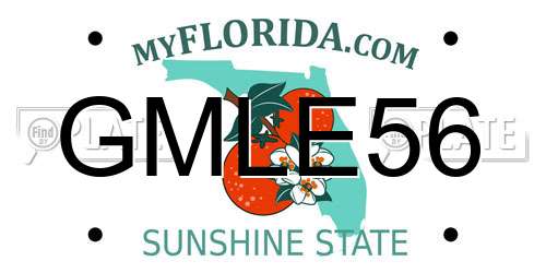 GMLE56 Florida License Plate