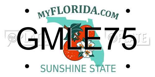 GMLE75 Florida License Plate